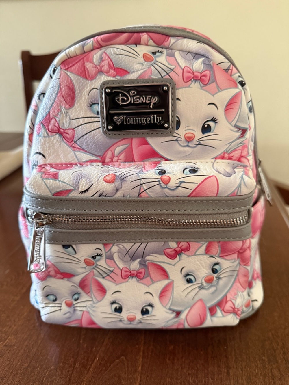 Loungefly White & Pink Marie Mini Backpack - Rare